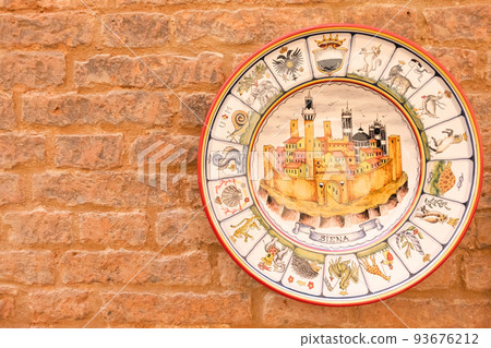 Beautiful view of Siena in Tuscany. Siena Palio day. 93676212