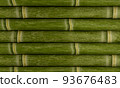 Green bamboo fence background. Green bamboo horizontal realistic texture 93676483