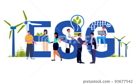 people using digital gadgets sustainable ESG development responsibility of co2 emission environmental conservation 93677542