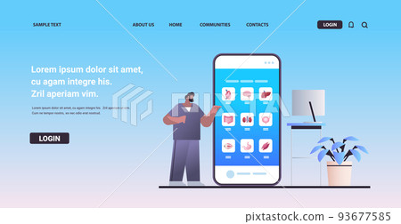scientist examining anatomical human body internal organs on smartphone screen anatomy medicine science healthcare scientist examining anatomical human body internal organs on smartphone screen anatomy medicine science healthcare 93677585