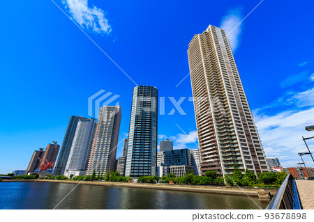 Shinonome,江東區,東京塔公寓的都市風景 Shinonome,江東區,東京塔公寓的都市風景 93678898