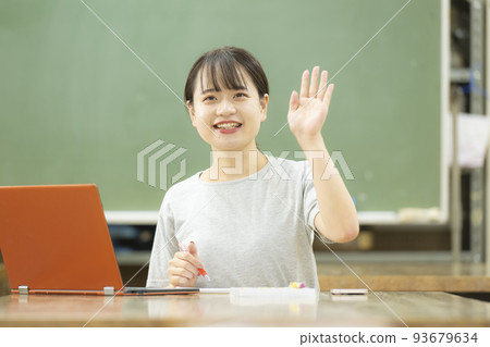 University student class scene University student class scene 93679634