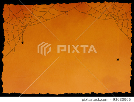 Halloween background illustration spider web frame 93680966