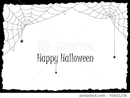 Halloween background illustration spider web frame Halloween background illustration spider web frame 93681236