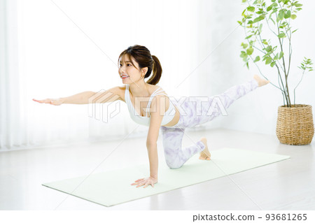 A young lad yoga A young lad yoga 93681265