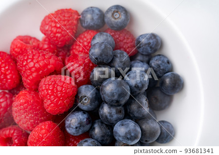 Raspberry and blueberries Raspberry and blueberries 93681341