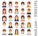 Young woman avatar icon front 93681391
