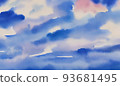 Blue watercolor background material 93681495