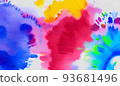 Colorful watercolor background material 93681496