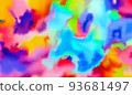Colorful watercolor background material 93681497