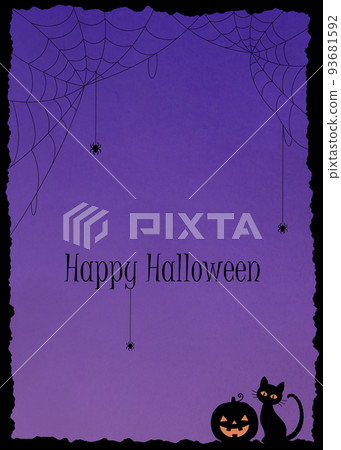 Halloween background illustration spider web frame Halloween background illustration spider web frame 93681592