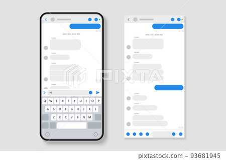 SMS interface mockup - Stock Illustration [93681945] - PIXTA