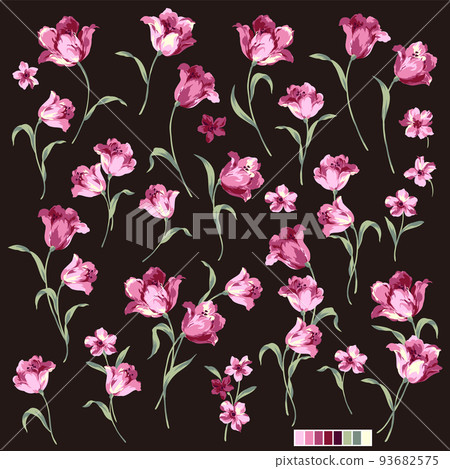 tulip floral pattern, tulip floral pattern, 93682575