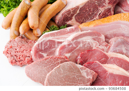 raw meat platter 93684508