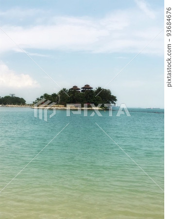 新加坡聖淘沙島的海 新加坡聖淘沙島的海 93684676