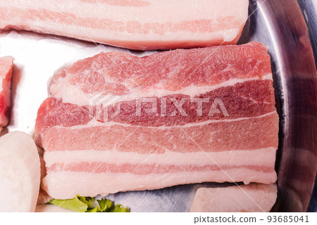 Korean traditional style fresh pork beef belly BBQ Korean traditional style fresh pork beef belly BBQ 93685041