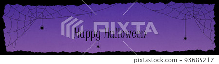 Halloween background illustration spider web frame 93685217