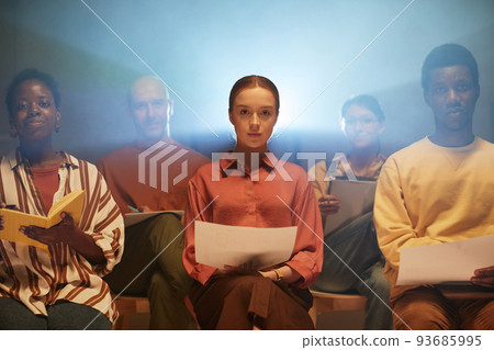 Diverse People In Projector Light Diverse People In Projector Light 93685995