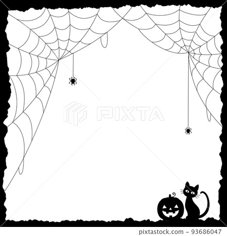 萬聖節背景圖蜘蛛網框架 93686047