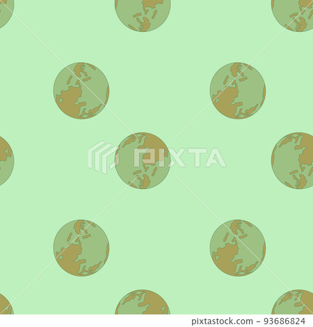 Planet earth engraved seamless pattern. Vintage sphere of world in hand drawn style. Planet earth engraved seamless pattern. Vintage sphere of world in hand drawn style. 93686824