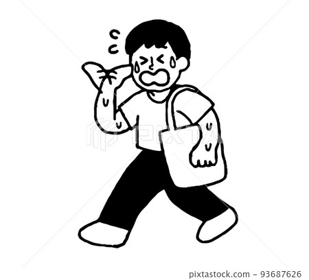 Sweaty plain clothes men (simple) 93687626