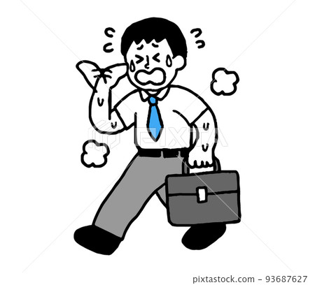 汗流浹背的上班族男(簡單) 汗流浹背的上班族男(簡單) 93687627