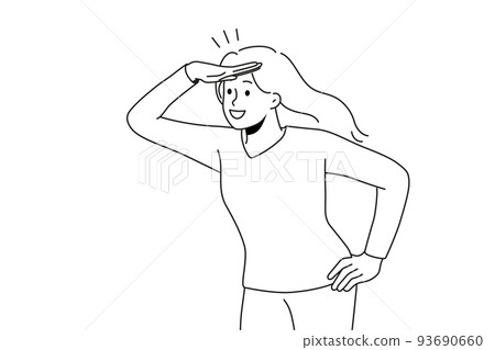 Smiling woman looking for new opportunities  93690660