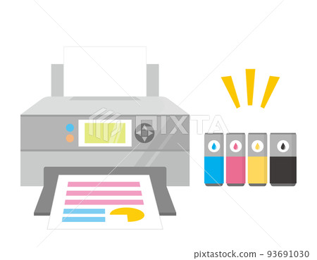 Printer ink cartridge vector illustration 93691030