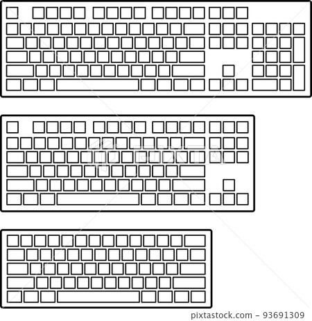 3 types of simple keyboards (full/tenkeyless/60%) 93691309