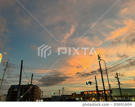 A sunset A sunset 93691604