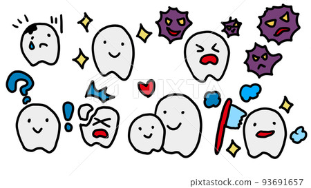 可愛手繪插畫牙套 93691657