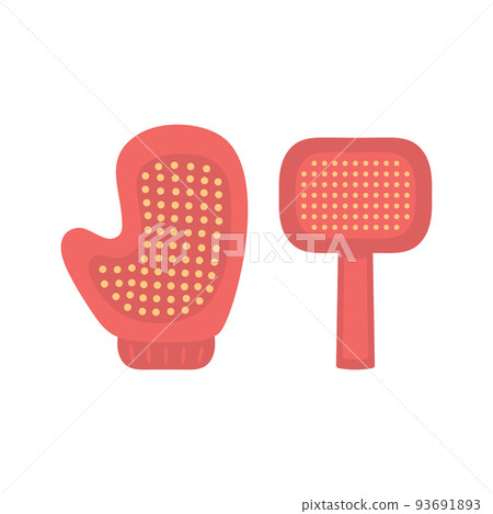 pet grooming brush isolated on white background 93691893
