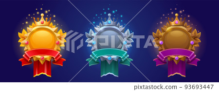 Game frames for avatar or level rate, award badges 93693447