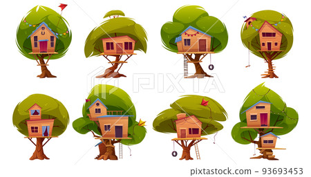 Wooden tree houses for children Wooden tree houses for children 93693453