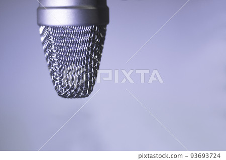 Professional microphone suspended in the air Professional microphone suspended in the air 93693724