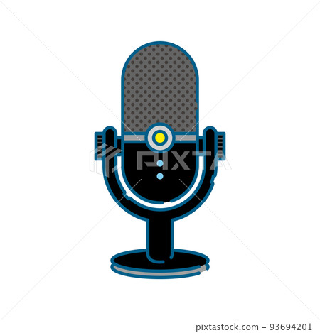一個簡單的麥克風的插圖 93694201