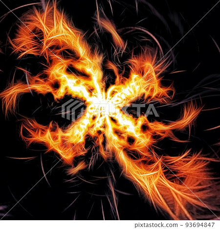 Illustration of burning flame Illustration of burning flame 93694847