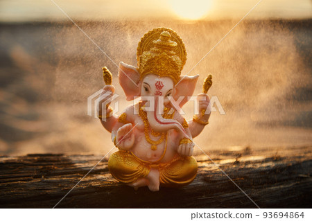 Lord ganesha sculpture on nature. Background for Ganesh chaturthi Festival celebration. Lord ganesha sculpture on nature. Background for Ganesh chaturthi Festival celebration. 93694864