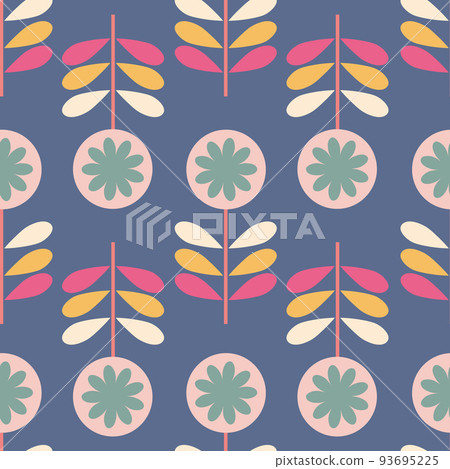 Retro flowers seamless pattern Retro flowers seamless pattern 93695225