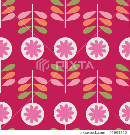 Retro flowers seamless pattern Retro flowers seamless pattern 93695230