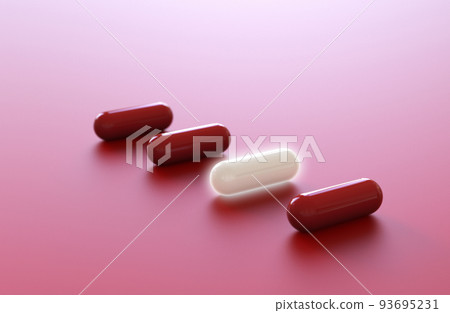 The Glowing White Capsule medicine. 3D illustration. The Glowing White Capsule medicine. 3D illustration. 93695231