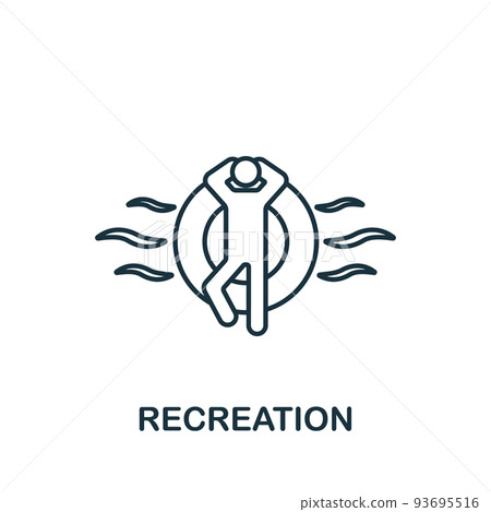Recreation icon. Line simple Travel icon for templates, web design and infographics Recreation icon. Line simple Travel icon for templates, web design and infographics 93695516