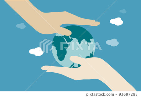 Protecting the Earth - Earth will be better tomorrow creative concept vector illustration 93697285