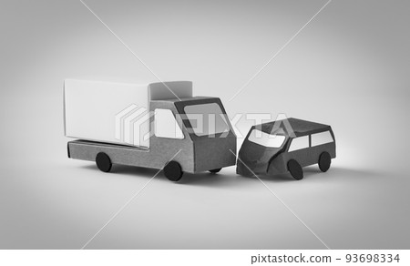 汽車卡車事故正面碰撞 93698334