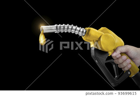 holding fuel injectors on black background holding fuel injectors on black background 93699615