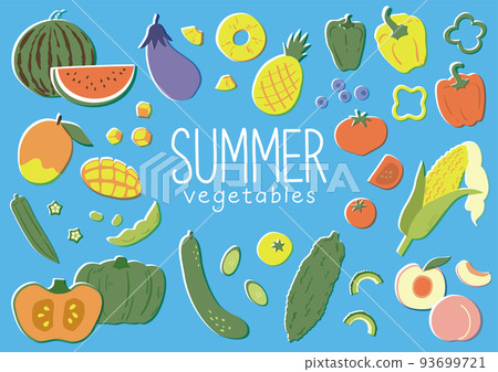 Summer Vegetable Illustration Set Summer Vegetable Illustration Set 93699721
