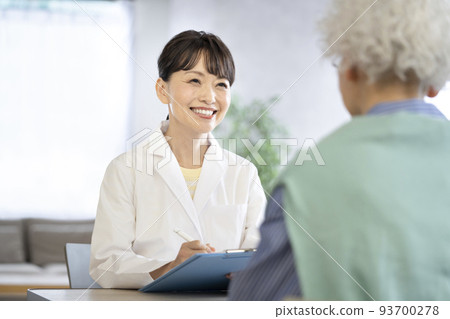 聽資深婦女的中級女醫生 93700278