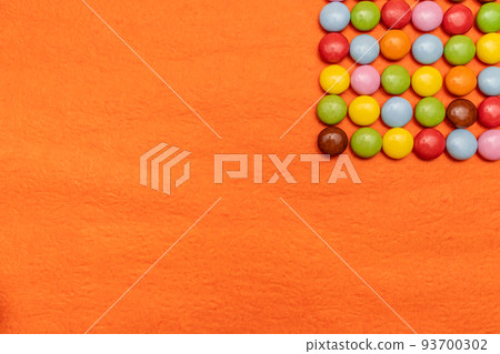 Top right marble chocolate copy space 93700302