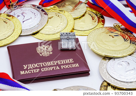 Badge Master of Sports of Russia. Certificate of Master of Sports. 93700343