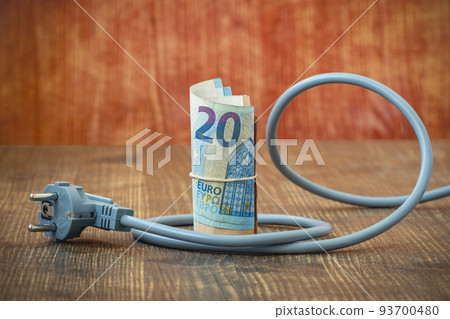 Rise in electricity prices concept Rise in electricity prices concept 93700480